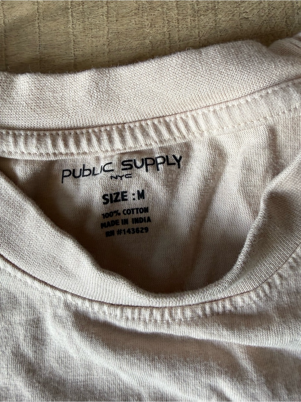 Public Supply "Stillness" Minimalist Graphic Tee | Neutral Earthy Boho T-Shirt M - Picture 3 of 6